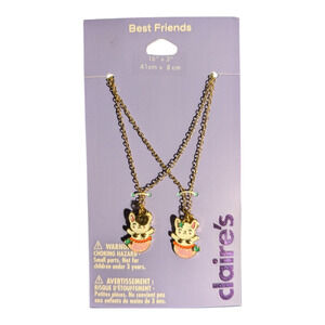 Claire's - Best Friends - Mer-Cat - Matching Necklaces- BFF charm attached.